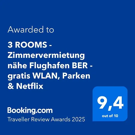 Homestay 3 Rooms - Zimmervermietung Naehe Flughafen Ber - Gratis Wlan, Parken & Netflix *